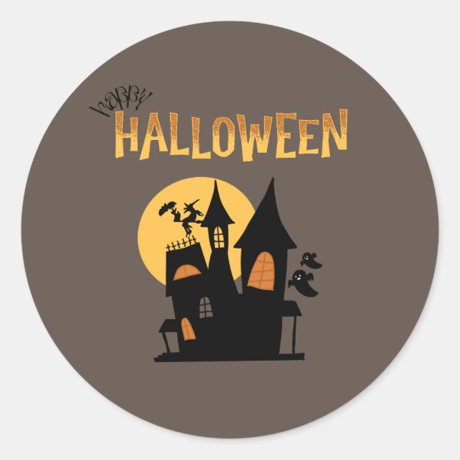 Adesivo Redondo Coleção de Festas de Halloween! (Frente)