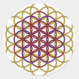 Adesivo Redondo Coleção de Grelha de Anjos