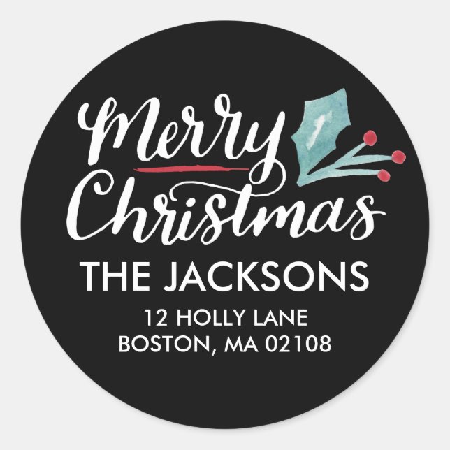 Adesivo Redondo Coleção de Natal Whimsical (Frente)