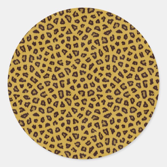 Adesivo Redondo Coleção de peles - Leopardo (Frente)
