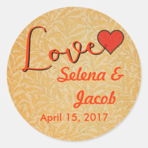 Adesivo Redondo Coleção de Pintura Vintage Tulip Morris