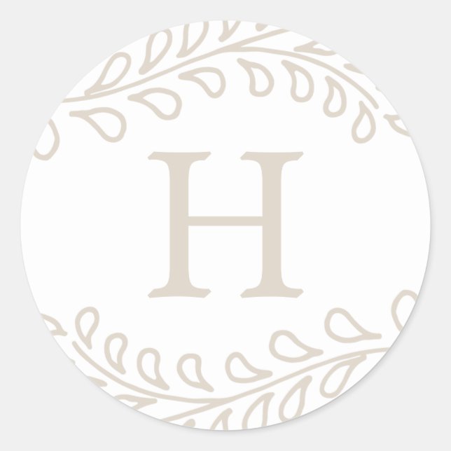 Adesivo Redondo Coleção de Ramificações de Neve (Frente)