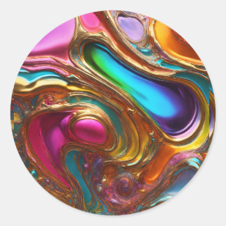 Adesivo Redondo Coleção de Stickers Coloridos Dreamful