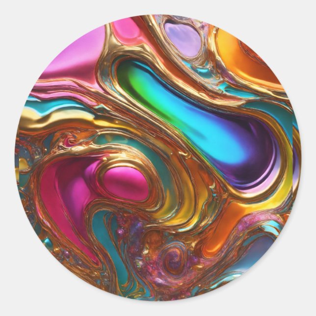 Adesivo Redondo Coleção de Stickers Coloridos Dreamful (Frente)