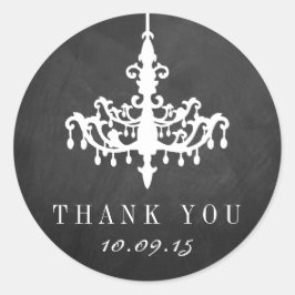 Adesivo Redondo Coleção Elegante de Casamentos Chandelier