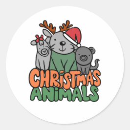 Adesivo Redondo Coleção Festiva de Amigos Criteriosos de Natal