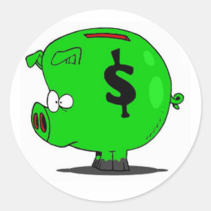 Adesivo Redondo Coleção leitão