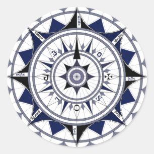 Adesivo Redondo Colecção Rosa dos Ventos