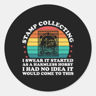 Adesivo Redondo colecionar selos, juro que começou como um inofens
