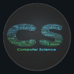Adesivo Redondo Coleções do Computer Science Sticker<br><div class="desc">Um adesivo com um logotipo de Ciência da Computação que eu criei.</div>