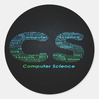 Adesivo Redondo Coleções do Computer Science Sticker