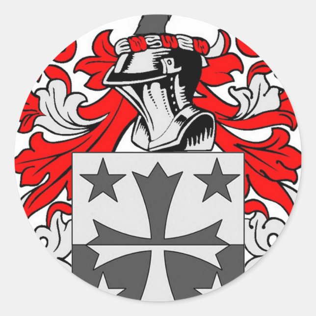 Adesivo Redondo Coleman (Irlandês) Casaco de Armas (Frente)