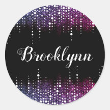 Coleta Largura Chuva Rain Sequins Roxos Espelho Pr