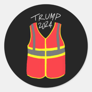 Adesivo Redondo Colete de Caminhão Garge Trump 2024