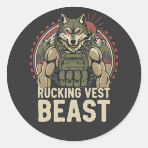 Adesivo Redondo Colete de Rucking Beast