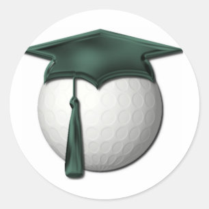Adesivo Redondo Coletes de Lições de Golfe