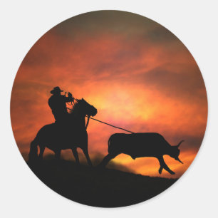 Adesivo Redondo Coletes de vaqueiro