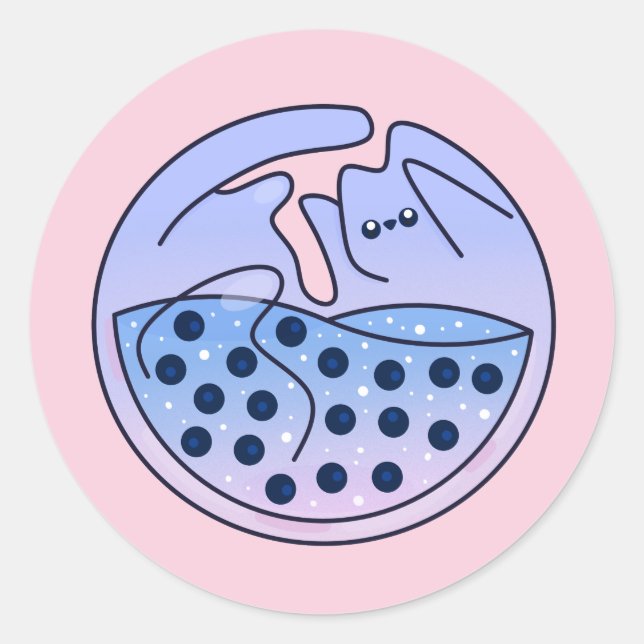 Adesivo Redondo Coletor clássico redondo Kitten (Frente)