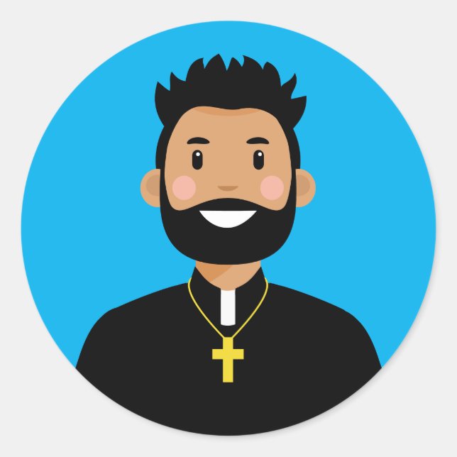 Adesivo Redondo Coletor clássico redondo Priest (Frente)