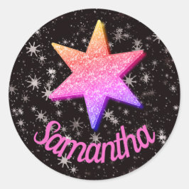 Adesivo Redondo Coletor com cinza personalizado/rosca clássica