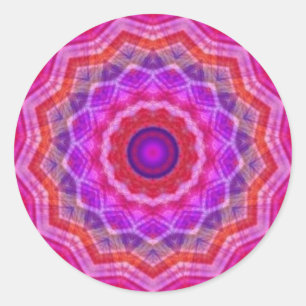 Adesivo Redondo Coletor de Caleidoscópio Mosaico
