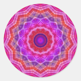 Adesivo Redondo Coletor de Caleidoscópio Mosaico