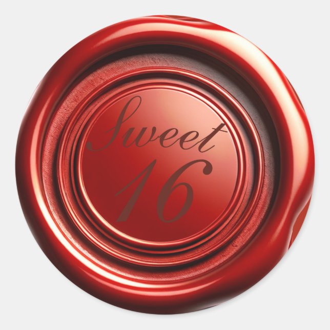 Adesivo Redondo Coletor De Cera Vermelha 16 Casamento (Frente)