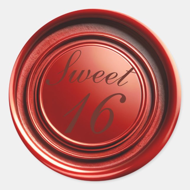 Adesivo Redondo Coletor De Cera Vermelha 16 Casamento (Frente)