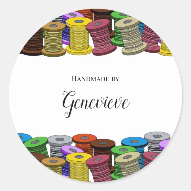 Adesivo Redondo Coletor de costeletas personalizável (Frente)