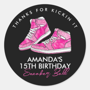 Adesivo Redondo Coletor de Espetáculos Rosa