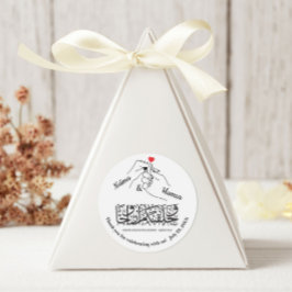 Adesivo Redondo Coletor de Mãos Vermelho - 3 polegadas