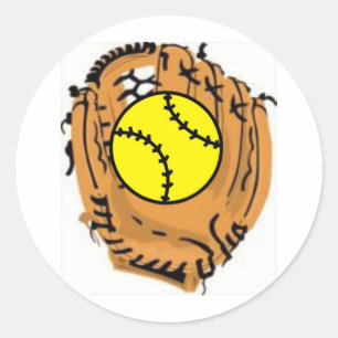 Adesivo Redondo Coletor do softball