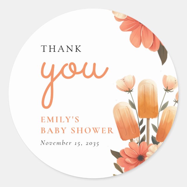 Adesivo Redondo Coletor pronto para Chá de fraldas Pop (Frente)