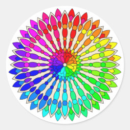 Adesivo Redondo Coletor redondo clássico com roda colorida™