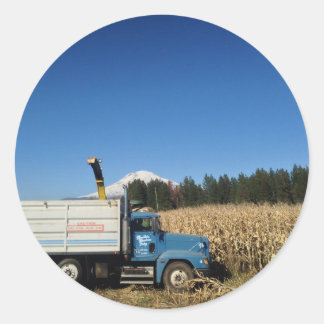 Adesivo Redondo Colheita de Fazendas orgânicas