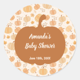 Adesivo Redondo Colheita de outono Chá de fraldas 2 de Pastel de A