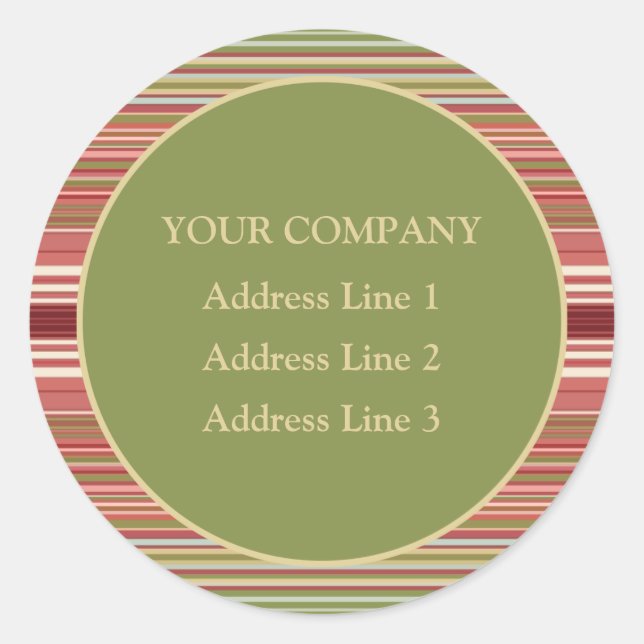 Adesivo Redondo Colheita Lua Verde Selo de Envelope H (Frente)