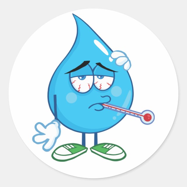 Adesivo Redondo Colírio de Água Doce (Frente)