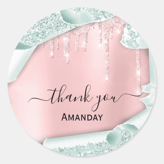 Adesivo Redondo Colírio Rosa Briet Doce Noite do Obrigado 16º (Frente)