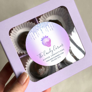 Adesivo Redondo Colírio Roxo Colírio Doce de Morango
