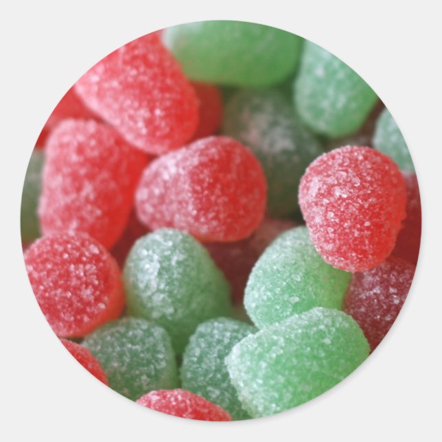 Adesivo Redondo Colírio Vermelho e Verde (Frente)