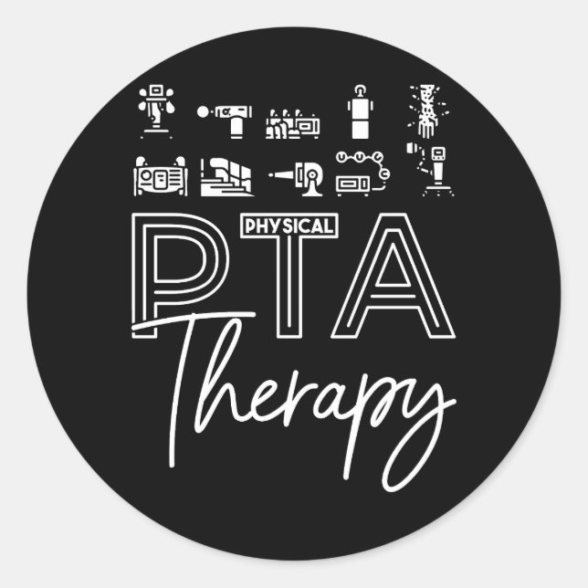 Adesivo Redondo Collegiado Assistente Terapêutico Físico (Frente)