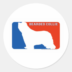 Adesivo Redondo Collie Major League Dog Sticker
