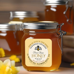 Adesivo Redondo Colmeias para o House Puro Raw Honey Honeybeker St