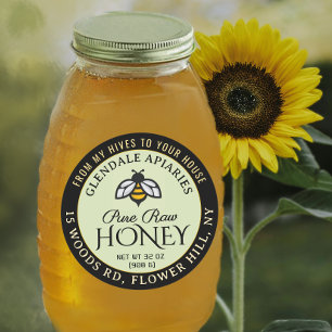 Adesivo Redondo Colmeias para o House Puro Raw Honey Honeybeker St