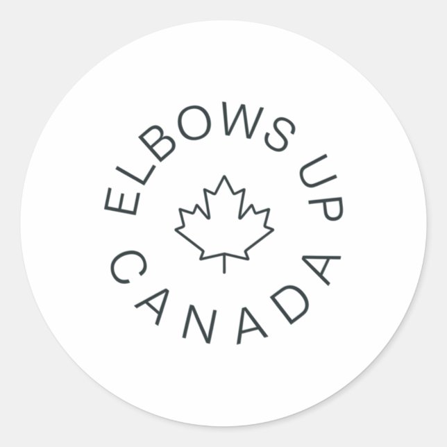 Adesivo Redondo Coloca-se no Canadá Sticker6 (Frente)