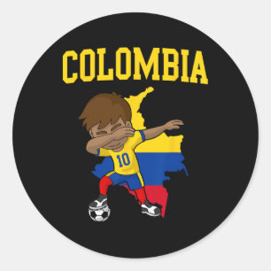 Adesivo Redondo Colômbia Futebol Colombiano Futebol Dabbing