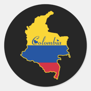 Adesivo Redondo Colômbia legal