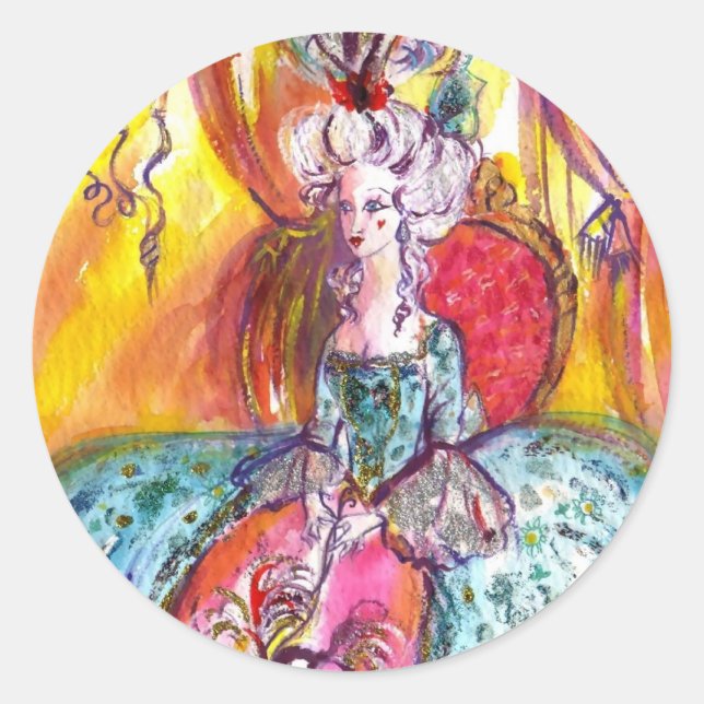 Adesivo Redondo COLOMBINA / Máscaras Mascarada Veneza (Frente)