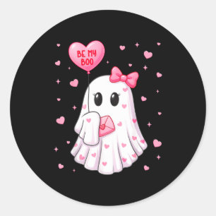 Adesivo Redondo Colônia Abelha Meu Amor Coração Fantasma do Dia do
